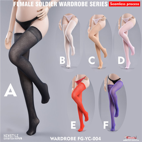 (19) Fire Girl Toys 1/6 FG-YC-004 ~ 006 Wardrobe Series Seamless Stockings