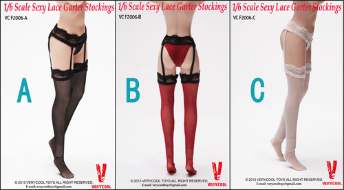 (19) VERYCOOL VCF2006-C 1/6 Scale Sexy Lace Garter Stockings