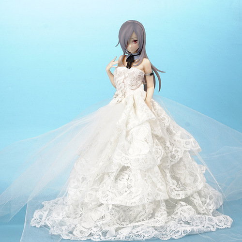 Anime Q-Six Akeiro Kaikitan Velvet Long Hair Wedding dress PVC Figure  (China handmade Ver)