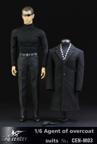 Toy center CEN-M03 1/6 Agent of Overcoat Suit Male Clothes Costume Set