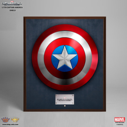 King Arts MPS004 1/1 Captain America2 Shield-Classic Red Wall Fixed Style