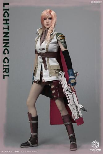 FIGURECOSER 1/6 COS002 Lightning Girl Head Carving&amp;Clothes Accessories Set Model