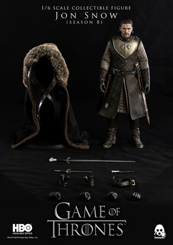 Threezero Game of Thrones Jon Snow Season 8. 1/6 Scale Figure