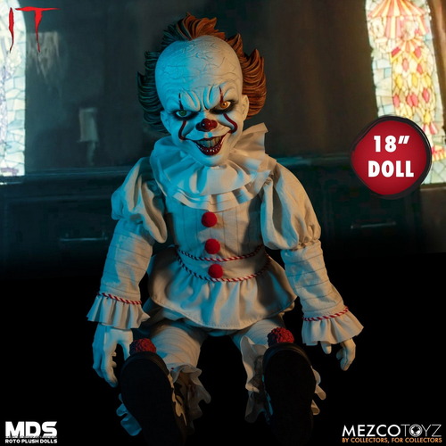 Mezco Toyz 43060 MDS 18in IT Pennywise Jocker Clown Action Figure Set