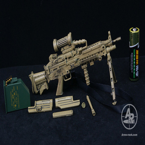 Arms-rack M249 1/6 피규어 무기 현대미군장비 모형(모래색)