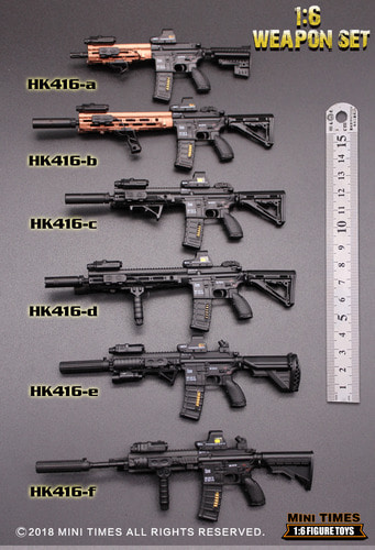 MINITIMES 1/6 피규어 HK416 M4 모형기관총
