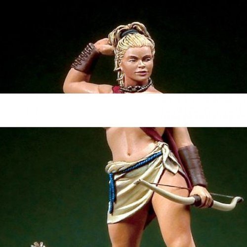 수지 병사 모델 여성 사냥꾼 (로마 시대) 피규어  레진 피규어  프라모델입문
