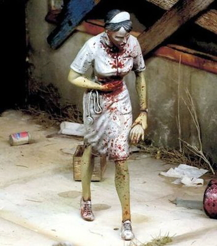 1/35 Nurse Zombie Fictional Undead Living Dead